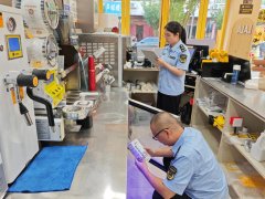 沉点查抄门店前场售卖区、后厨操做区、 